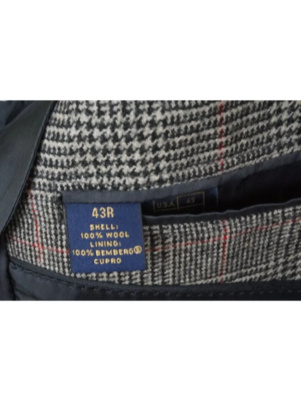 Brooks Brothers Madison Saxxon Wool Brown Red Plaid Flannel Sport Coat Sz 43R
